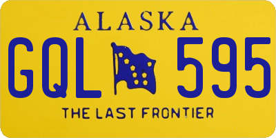 AK license plate GQL595