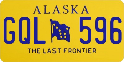 AK license plate GQL596