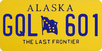AK license plate GQL601