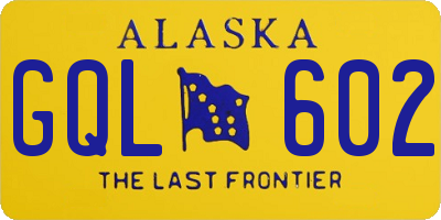 AK license plate GQL602