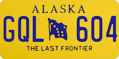 AK license plate GQL604