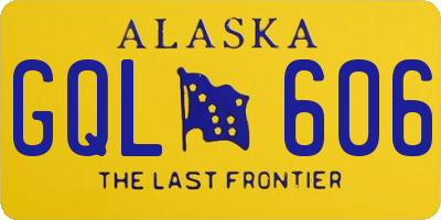 AK license plate GQL606