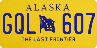 AK license plate GQL607