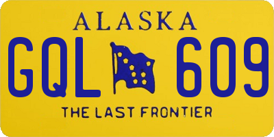AK license plate GQL609