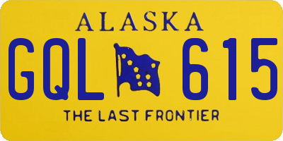 AK license plate GQL615