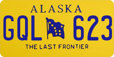 AK license plate GQL623