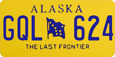 AK license plate GQL624