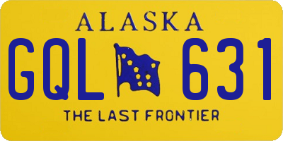 AK license plate GQL631