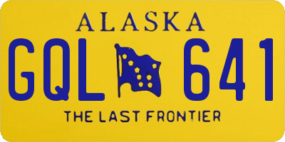AK license plate GQL641