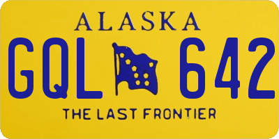 AK license plate GQL642