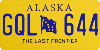 AK license plate GQL644