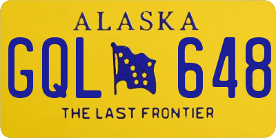 AK license plate GQL648