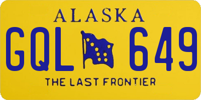 AK license plate GQL649