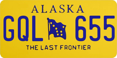AK license plate GQL655