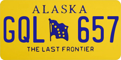 AK license plate GQL657