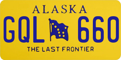 AK license plate GQL660