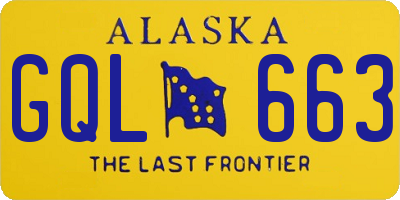 AK license plate GQL663