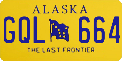 AK license plate GQL664