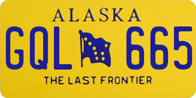 AK license plate GQL665