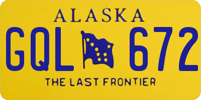 AK license plate GQL672
