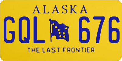 AK license plate GQL676