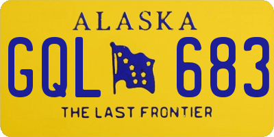 AK license plate GQL683