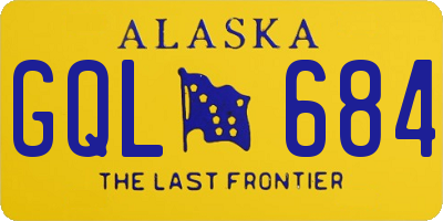 AK license plate GQL684