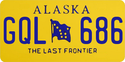 AK license plate GQL686