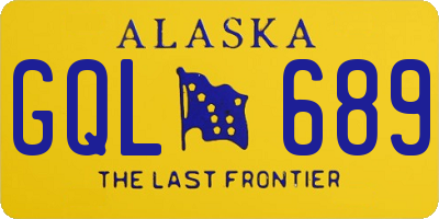 AK license plate GQL689