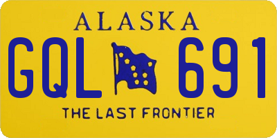 AK license plate GQL691