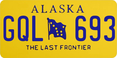 AK license plate GQL693