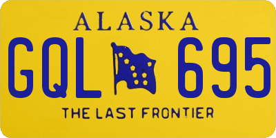 AK license plate GQL695