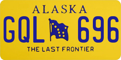 AK license plate GQL696
