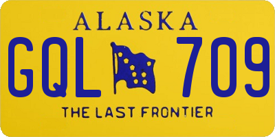 AK license plate GQL709
