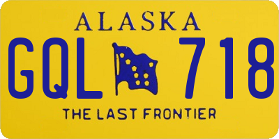 AK license plate GQL718
