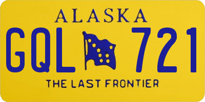 AK license plate GQL721