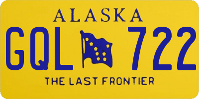 AK license plate GQL722