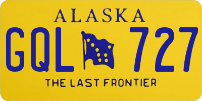 AK license plate GQL727