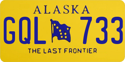AK license plate GQL733