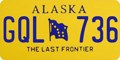AK license plate GQL736