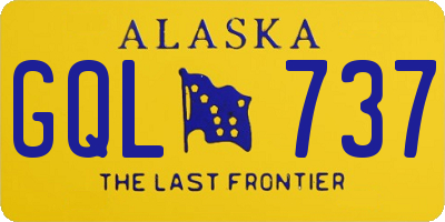 AK license plate GQL737