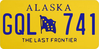 AK license plate GQL741