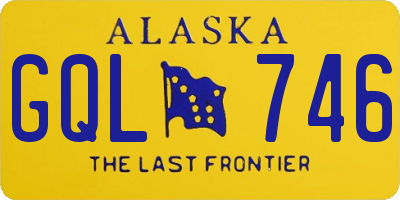 AK license plate GQL746