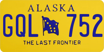 AK license plate GQL752
