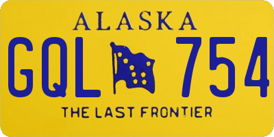 AK license plate GQL754