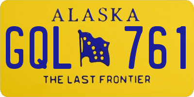 AK license plate GQL761