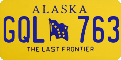 AK license plate GQL763