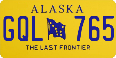 AK license plate GQL765