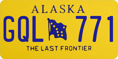 AK license plate GQL771