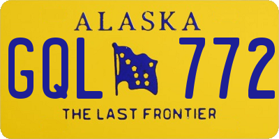 AK license plate GQL772